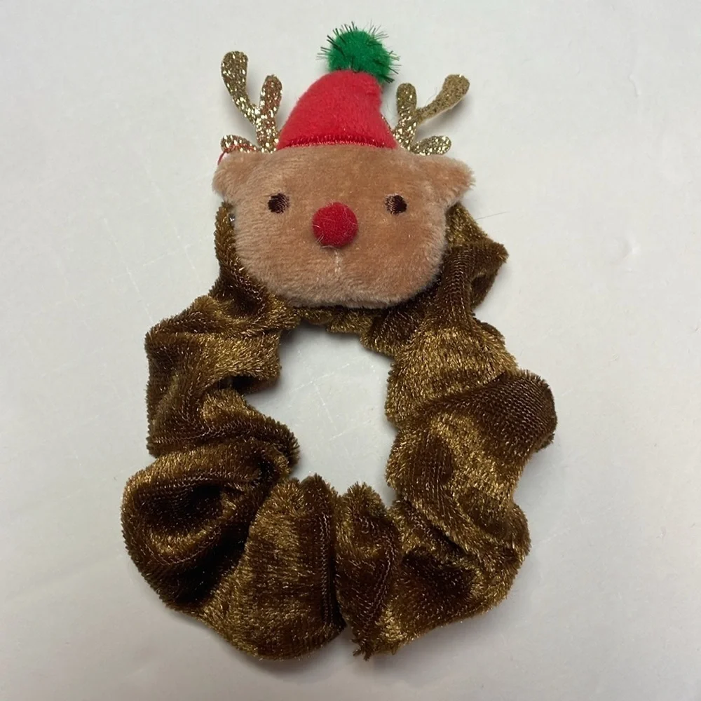 Festive Christmas Hair Scrunchies Accessories Set of 3